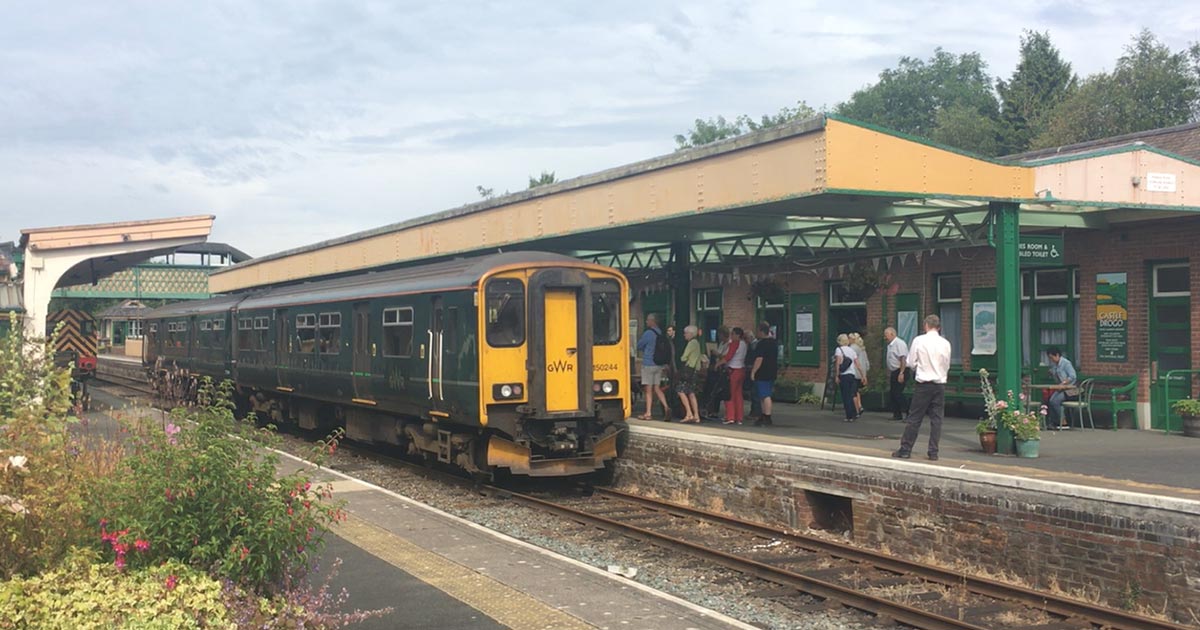 GWR train at Okehampton station