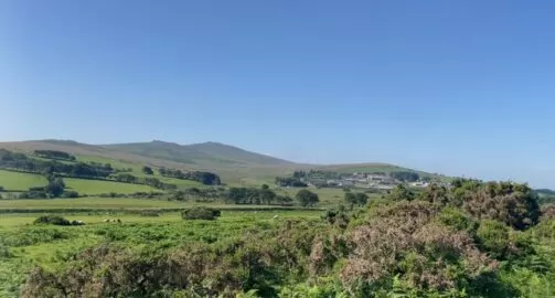 View from East Hill to Okehampton Camp