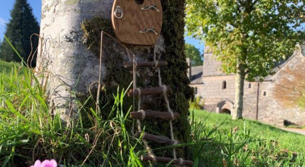 Fairy door on tree at Cotehele