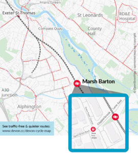 Marsh Barton station map