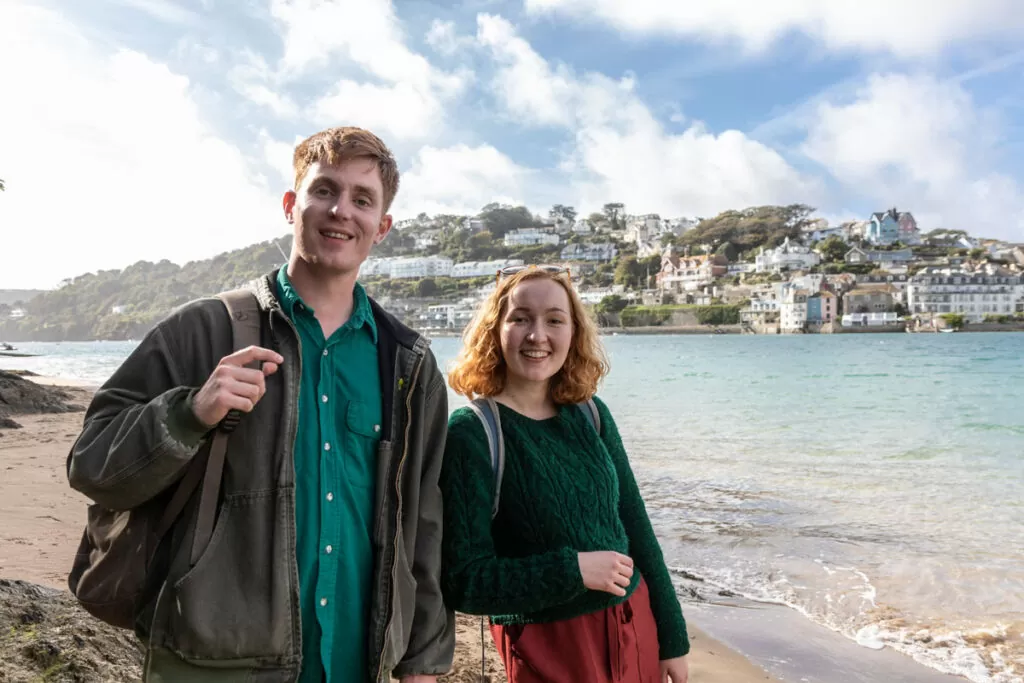 Couple on East Portlemouth beach, Salcombe