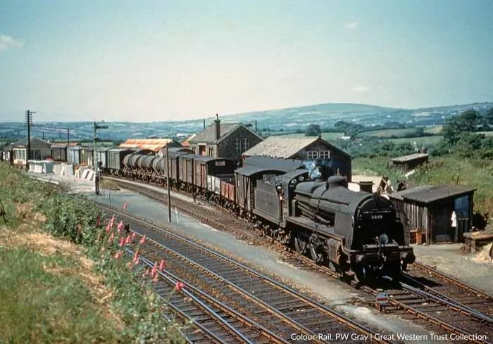 Steam train at Bere Alston station