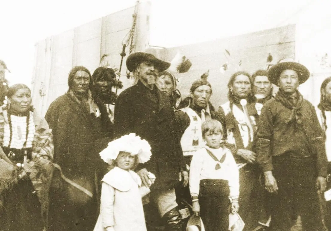 Buffalo Bill and his Wild West performers in Penzance